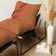 Poltrona Decorativa Turim Base Aço Preto Recouro Black Poliéster Terracota - Nexta Casa