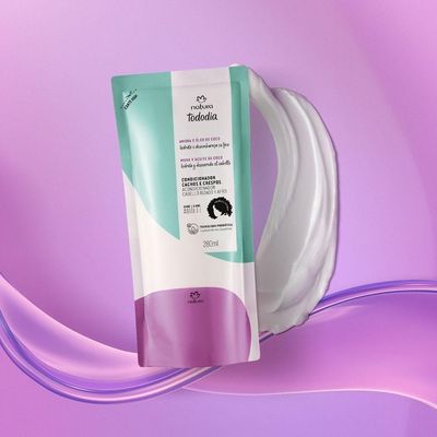 Refil Condicionador Cachos E Crespos Tododia Amora E óleo De Coco 280 Ml