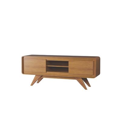 Rack Bancada Para Tv Retro Sala Estar Off White 1,50 Nature