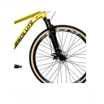 Bicicleta Aro 29 Absolute Nero 5 Alumínio 2x9 Freios Hidráulicos K7 Garfo Com Trava 18v Amarelo 19