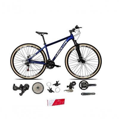 Bicicleta Aro 29 Absolute Nero 5 Alumínio 2x9 Freios Hidráulicos K7 Garfo Com Trava 18v Azul 19