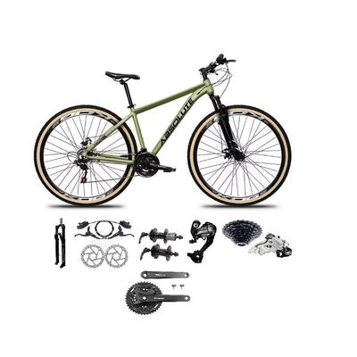 Bicicleta Aro 29 Absolute Nero 5 Câmbios Shimano Altus 27v Freio Hidráulico Garfo Com Trava Oliva 15