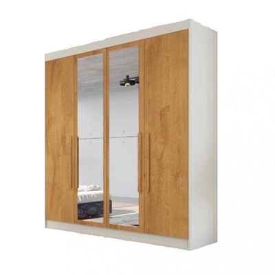 Guarda Roupa Com Espelho 4 Portas 3 Gavetas - Nantes Europa