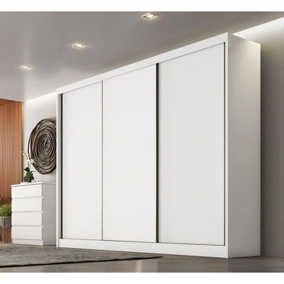 Guarda Roupa Casal 3 Portas 8 Gavetas - Medelim-branco - Móveis Horizonte