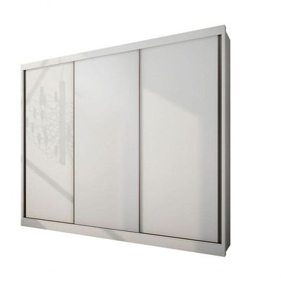 Guarda Roupa Casal 3 Portas 8 Gavetas - Medelim-branco - Móveis Horizonte