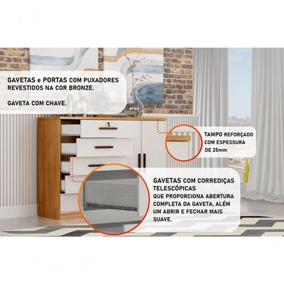 Cômoda Para Quarto Com Sapateira 5 Gav - Seul Horizonte