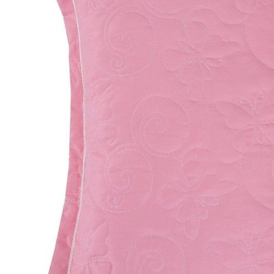 Capa De Almofada Decorativa Quadrada Vanessa Hipercal 180 Fios Bordada 1 Peça 100% Poliéster - Salmão