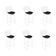 Kit 6 Banquetas Bistrô Bertoia Branca D70 Com Assento Preto