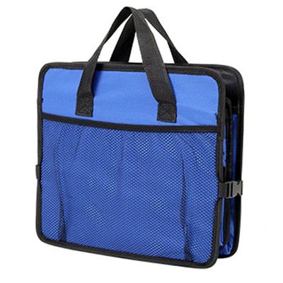 Organizador Carro Com área Térmica Porta Malas Dobrável Azul