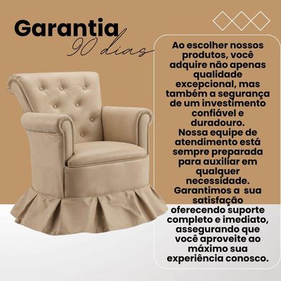 Poltrona Amentação Confortável Com Balanço Descanso Quarto Bebê Aconchego Suede Azul