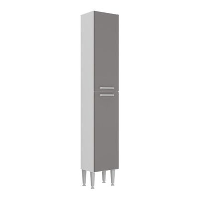 Paneleiro Armário De Cozinha 31,5cm 2 Portas Flex Pequim Multimóveis Mp2382 Branco/lacca Fumê