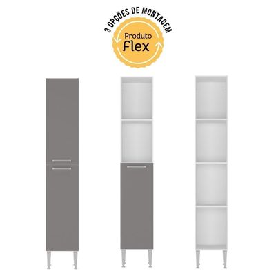 Paneleiro Armário De Cozinha 31,5cm 2 Portas Flex Pequim Multimóveis Mp2382 Branco/lacca Fumê