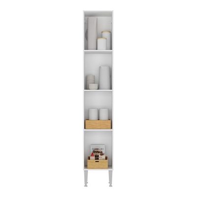 Paneleiro Armário De Cozinha 31,5cm 2 Portas Flex Pequim Multimóveis Mp2382 Branco/lacca Fumê