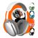 Headset Over Ear Wireless com Ajuste De Volume Lateral