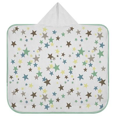 Toalha de Banho Baby Tecebem com Capuz Estampada Gabi 70cmx90cm Branco
