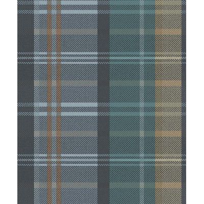 Papel de Parede Botany House Xadrez Azul 15566