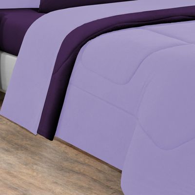 Edredom Malha 100% Algodão Gran Moratta 1 Peça Solteiro - Lilás/Roxo