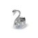 Enfeite Decorativo Ornamento Estatueta Cisne de Vidro Cristal Decoração de Mesa
