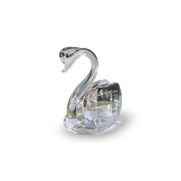 Enfeite Decorativo Ornamento Estatueta Cisne de Vidro Cristal Decoração de Mesa