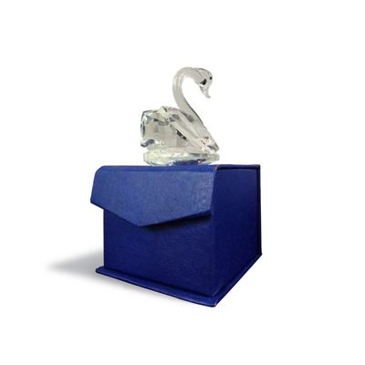 Enfeite Decorativo Ornamento Estatueta Cisne de Vidro Cristal Decoração de Mesa
