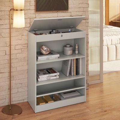 Armário Estante Biblioteca Multiuso Com Compartimentos Ocultos Lock Arenas
