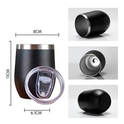 Mini Copo Térmico Café Chá Antivazamento Inox Preto