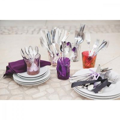 Faqueiro Italy 130 Peças Aço Inox Inox Polido Alto Brilho para Mesa Prata