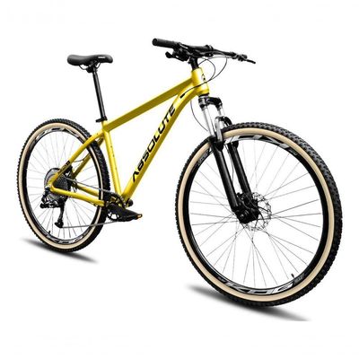 Bicicleta Aro 29 Absolute Nero 5 12v Hollowtech Freio Hidráulico K7 Garfo Trava No Guidão Amarelo 17