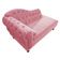 Diva Recamier Diana 140cm Lado Direito Suede Rosa Bebê