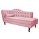 Diva Recamier Diana 140cm Lado Direito Suede Rosa Bebê