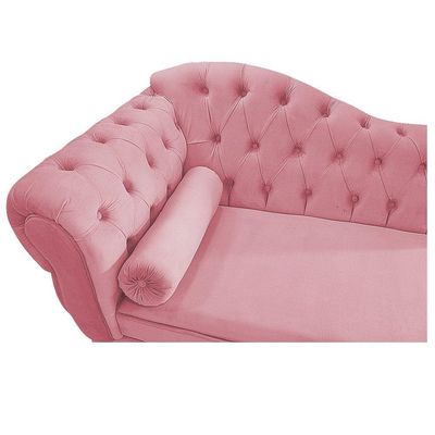 Diva Recamier Diana 140cm Lado Direito Suede Rosa Bebê