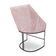 Kit 6 Poltronas Luxo Alana Suede Rosa Bebê Base Ferro Preto - Pallazio