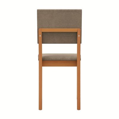 Conjunto Sala De Jantar Dora Em Madeira Maciça 6 Cadeiras Linho Fendi