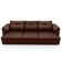 Sofá Retrátil 3 Lugares Para Sala 297cm Dijon Couro Caramelo S07 - Mpozenato