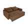 Sofá Cama 2 Lugares Com Almofadas 205cm Celine Veludo Ferrugem Matrix Veludo Ferrugem