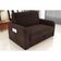 Sofá Cama Daiane 2 Lugares Com Baú Suede Marrom Matrix
