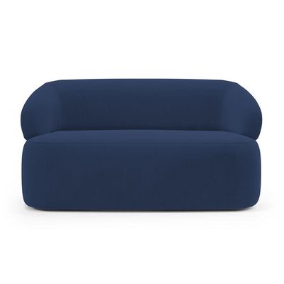 Sofá Orgânico 03 Lugares Living Glee 170cm Veludo Azul Marinho - Desk Design