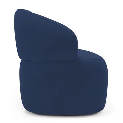 Sofá Orgânico 03 Lugares Living Glee 170cm Veludo Azul Marinho - Desk Design