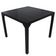 Mesa Quadrada Haiti 80cm Tampo Ripado Em Alumínio Trama Preto