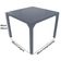 Mesa Quadrada Haiti 80cm Com Tampo Ripado Em Alumínio Trama