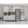 Cozinha Modulada Compacta 5 Peças Com Tampo Art Luciane Móve Pátina-cinza Cristal