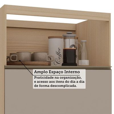 Balcão De Cozinha Sem Tampo 1 Porta E 1 Gavetão 80cm Luciane Andorra/bege Dunas