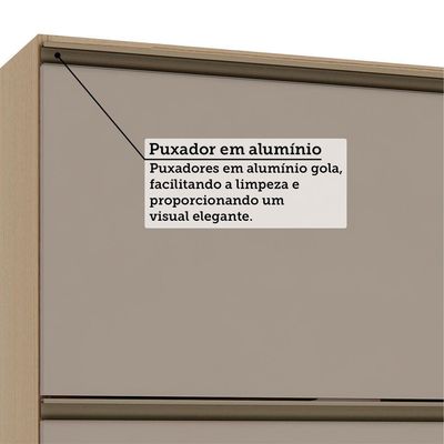 Balcão De Cozinha Sem Tampo 1 Porta E 1 Gavetão 80cm Luciane Andorra/bege Dunas