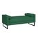 Recamier Berlim Base Metal 1,20m Veludo Verde - Inova Decorações