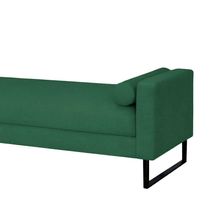 Recamier Berlim Base Metal 1,20m Veludo Verde - Inova Decorações
