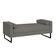 Recamier Berlim Base Metal 1,20m Corino Grafite - Inova Decorações