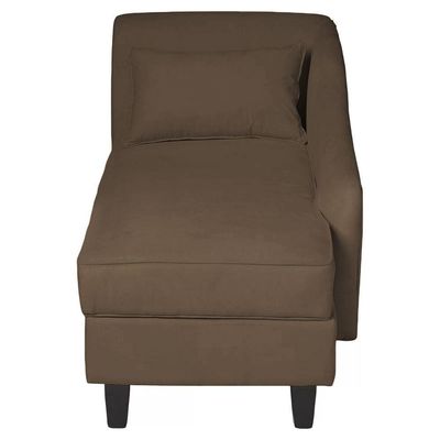 Recamier Diva França 1,40m Suede Marrom - Inova Decor