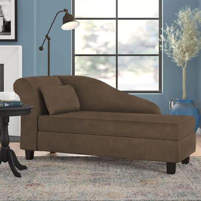 Recamier Diva França 1,40m Suede Marrom - Inova Decor