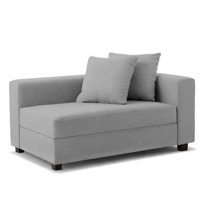 Recamier Divã Aspen 1,60m Linho Cinza - Inova Decorações