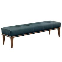 Recamier Valentin Luxo Madeira Maciça Castellar Móbile Linho Azul